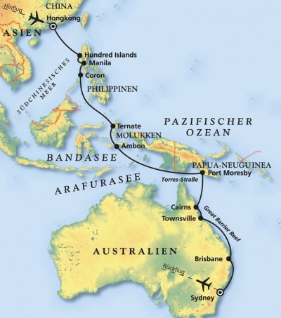 Artania Cruise von Hongkong nach Sydney 